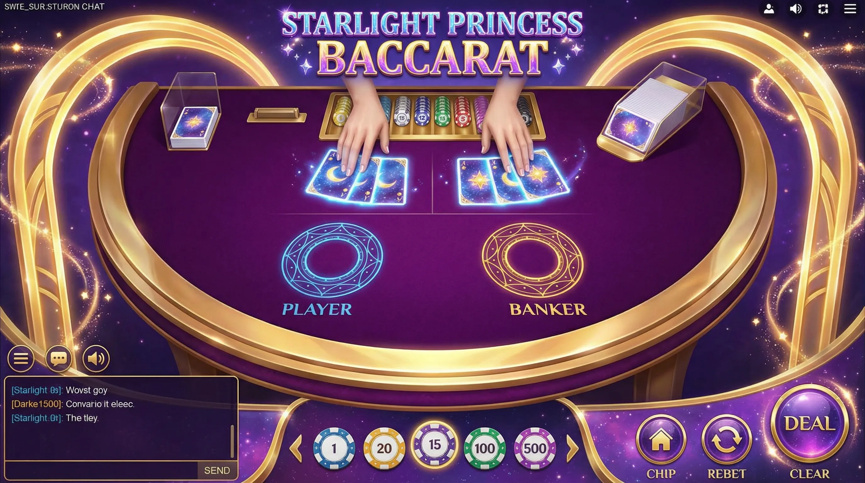 Interface de jogo do Bacará bullsbet