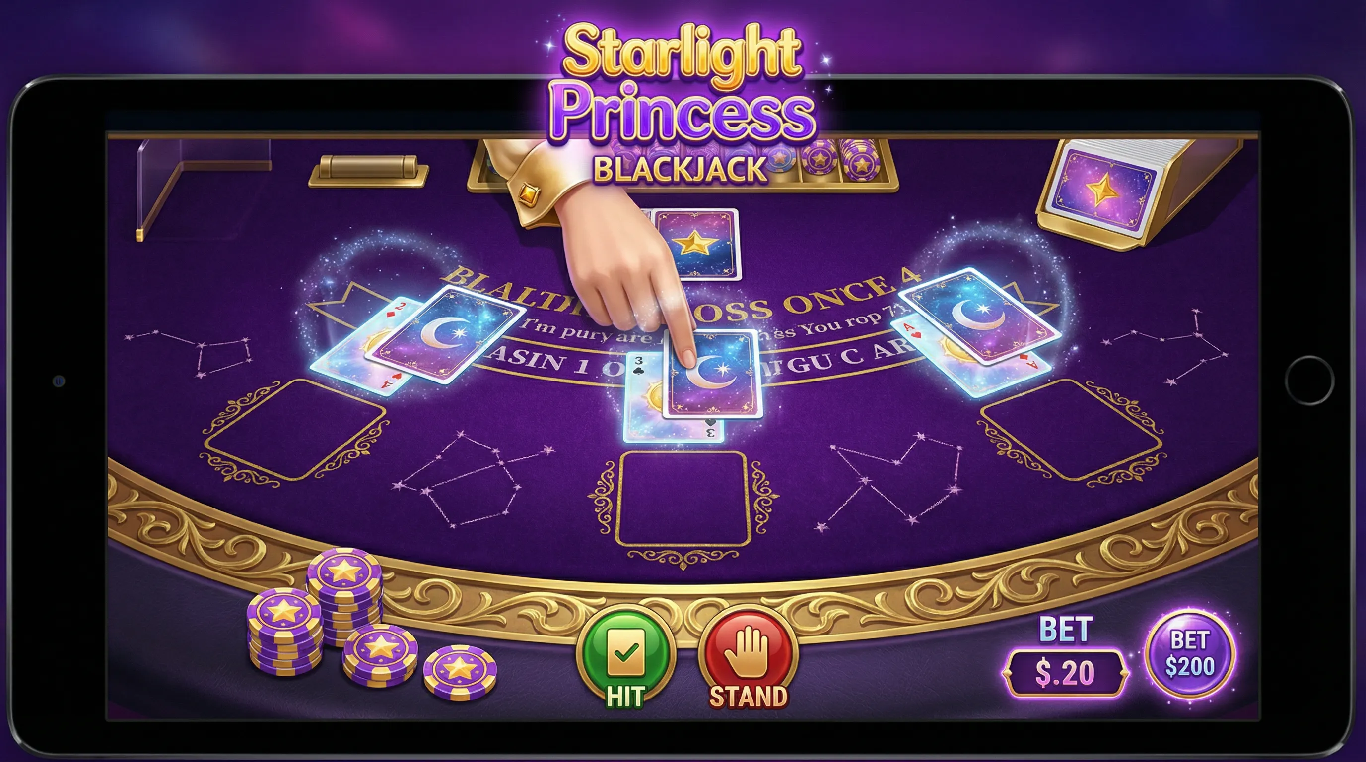 Gameplay de Blackjack no bullsbet interface do jogo